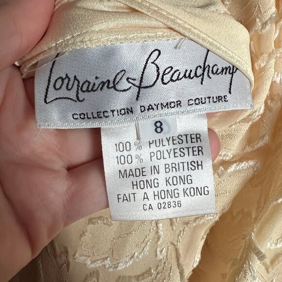 Vintage 70s 80s Couture Designer Midi Dress Textured Knit Eccentric Old Money - Picture 3 of 4